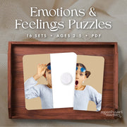 Emotion recognition two-piece puzzles for social-emotional development — ages 3-6