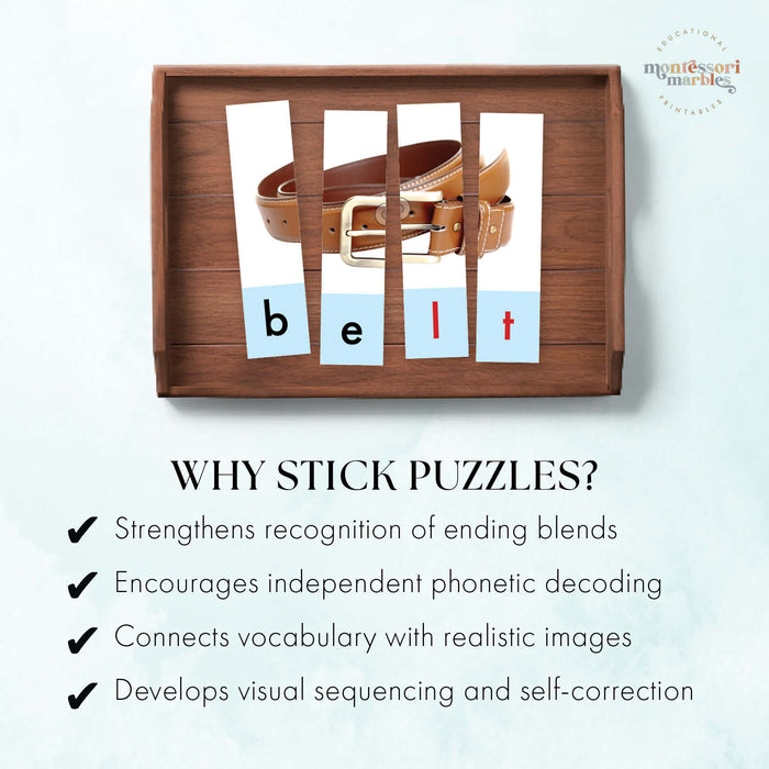 Ending Blends Stick Puzzles