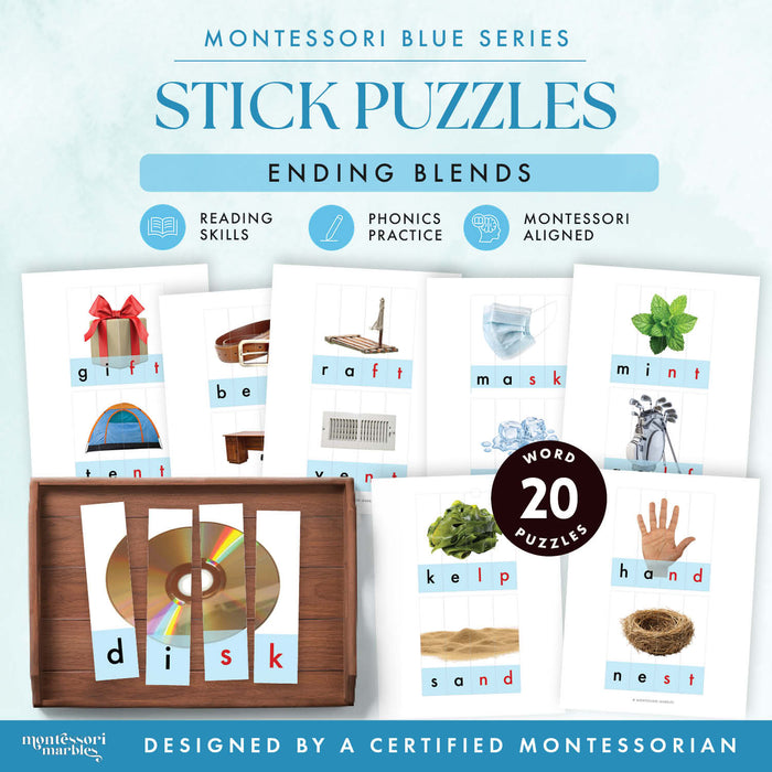 Ending Blends Stick Puzzles