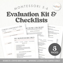 Load image into Gallery viewer, Montessori 3-6 Evaluation Kit and Checklists
