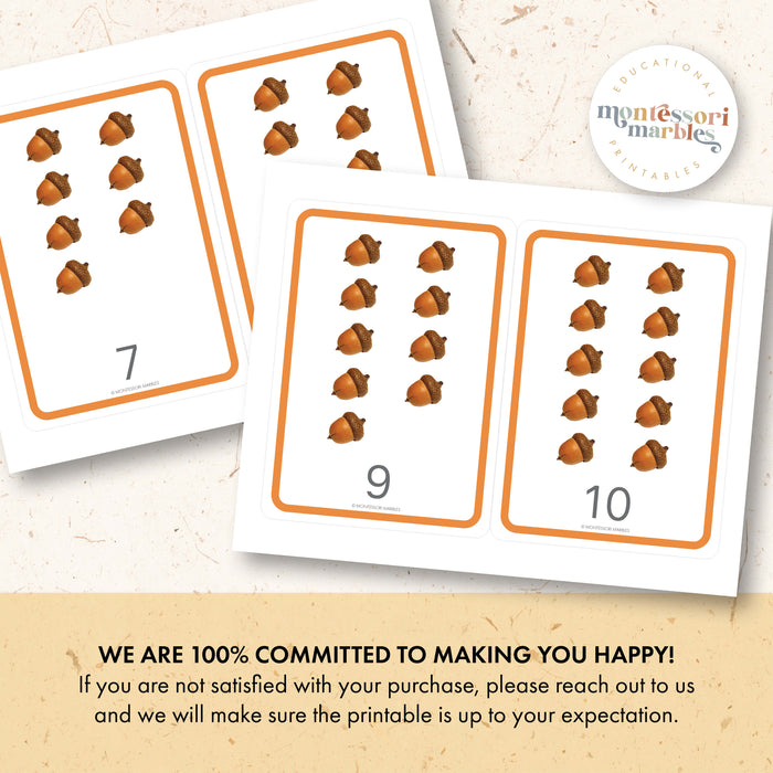 Acorns Counting 1 to 10