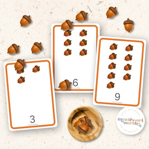 Acorns Counting 1 to 10