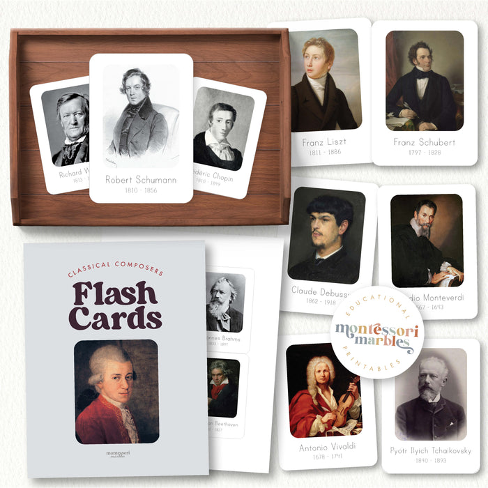 Famous Classical Music Composers Flash Cards