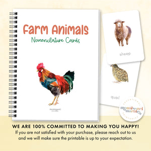 Farm Animals Nomenclature Cards