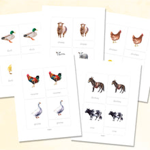 Load image into Gallery viewer, Farm Animals Nomenclature Cards
