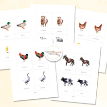 Load image into Gallery viewer, Farm Animals Nomenclature Cards
