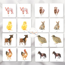 Load image into Gallery viewer, FARM ANIMALS Picture Matching and Memory Games
