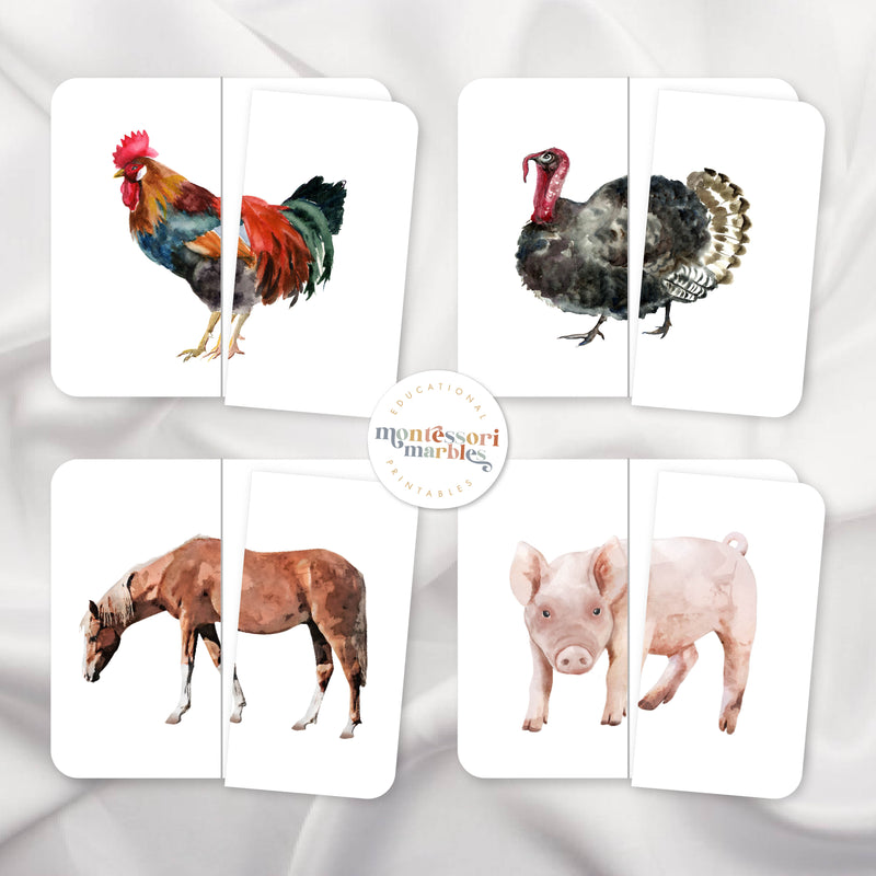 Farm Animals Two-Piece Puzzles