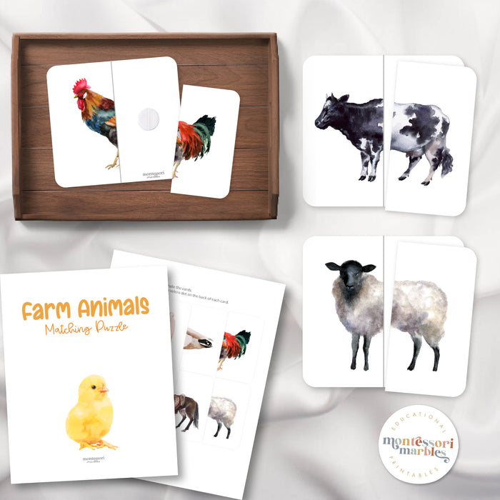 Farm Animals Symmetry Puzzles