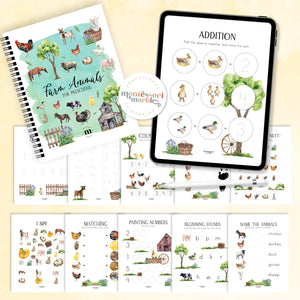 Farm Animals PreK Workbook Bundle