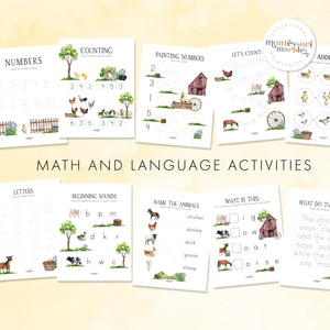 Farm Animals PreK Workbook Bundle