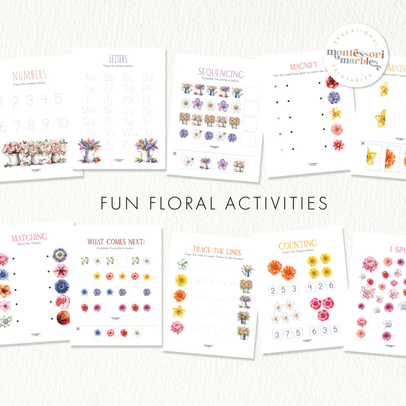 Flowers Activity Workbook PreK & Kindergarten