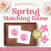 Flower picture matching and memory games for visual learning — ages 3-6