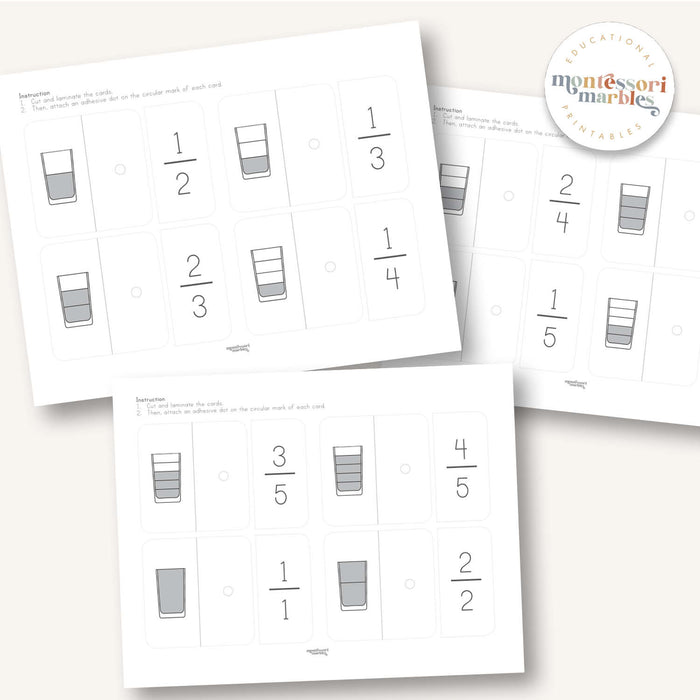 Fractions Pairing Cards Level 1