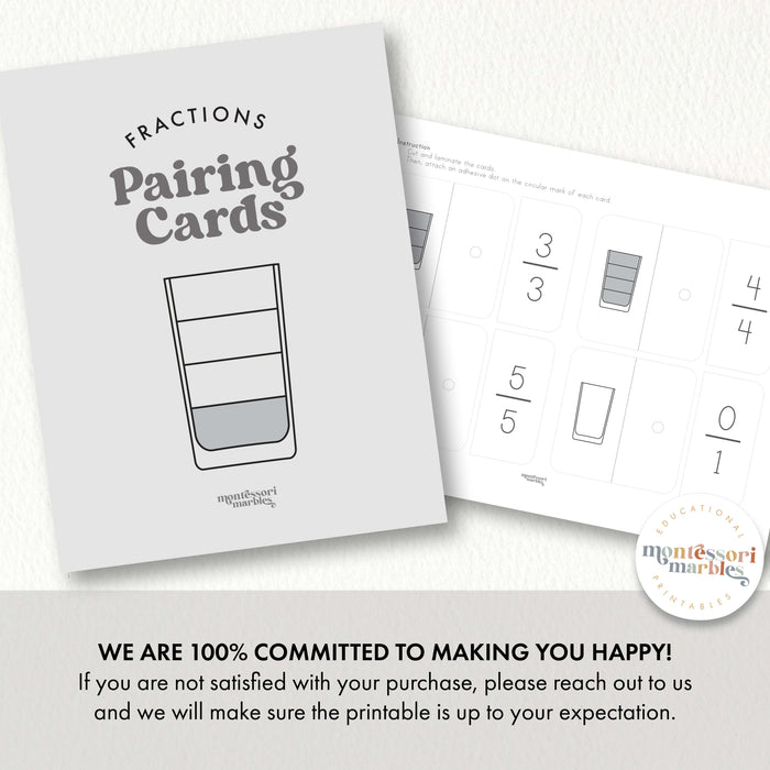Fractions Pairing Cards Level 1