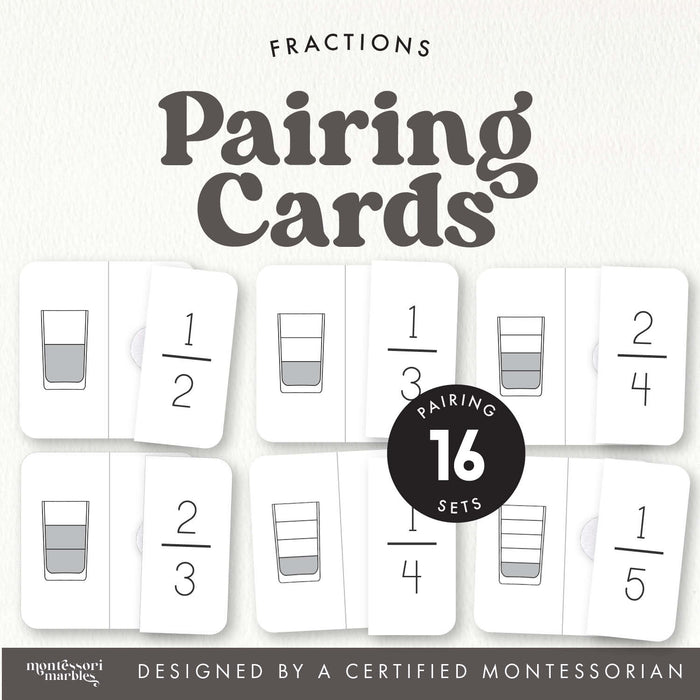 Fractions Pairing Cards Level 1