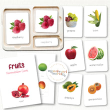 Load image into Gallery viewer, Fruits Montessori Nomenclature Cards
