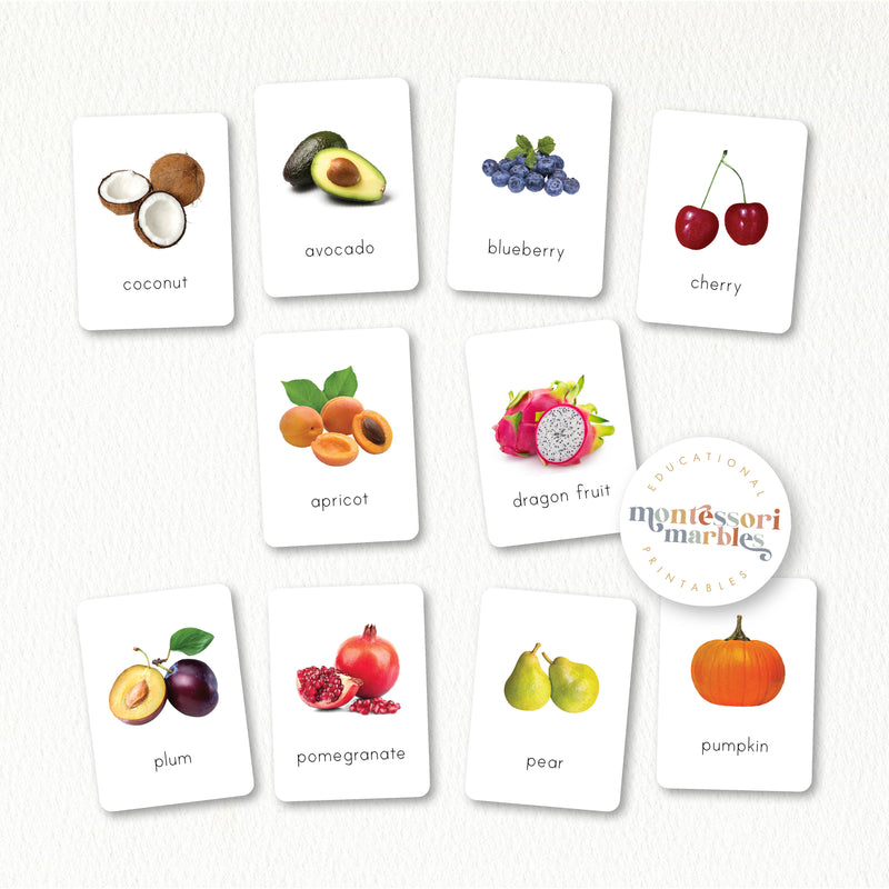 Fruits Nomenclature Cards
