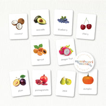 Load image into Gallery viewer, Fruits Montessori Nomenclature Cards
