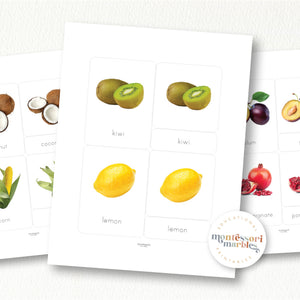 Fruits Montessori Nomenclature Cards