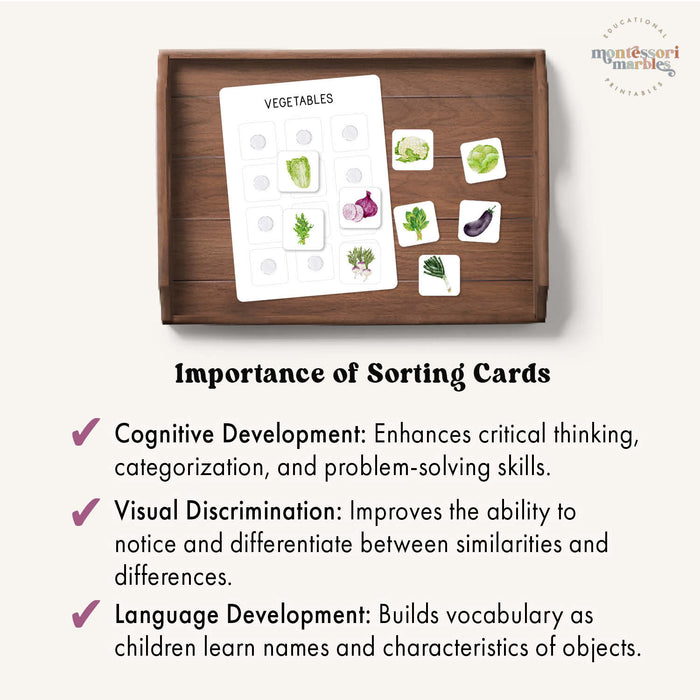 Fruits & Vegetables Sorting Cards