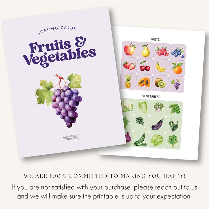 Fruits & Vegetables Sorting Cards