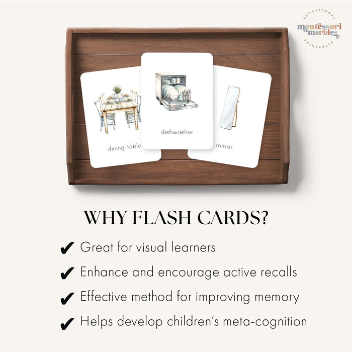 Home Objects: Furniture & Appliances Flash Cards