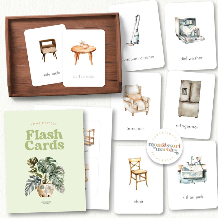 Home Objects: Furniture & Appliances Flash Cards