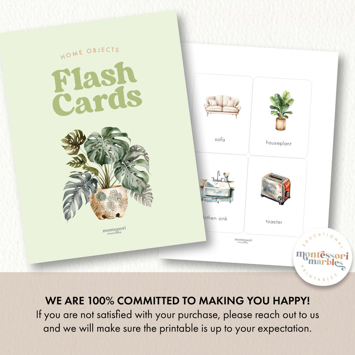Home Objects: Furniture & Appliances Flash Cards