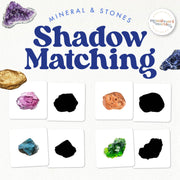 Minerals shadow matching activity for geology learning