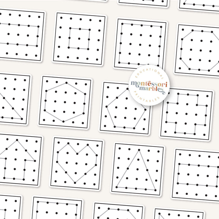 Geoboard Shapes Cards