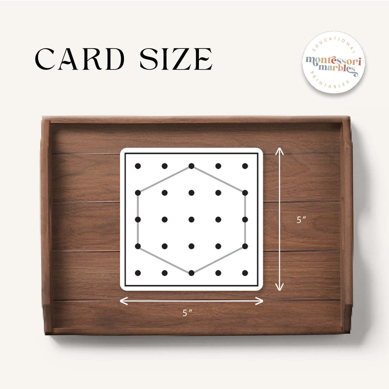 Geoboard Shapes Cards