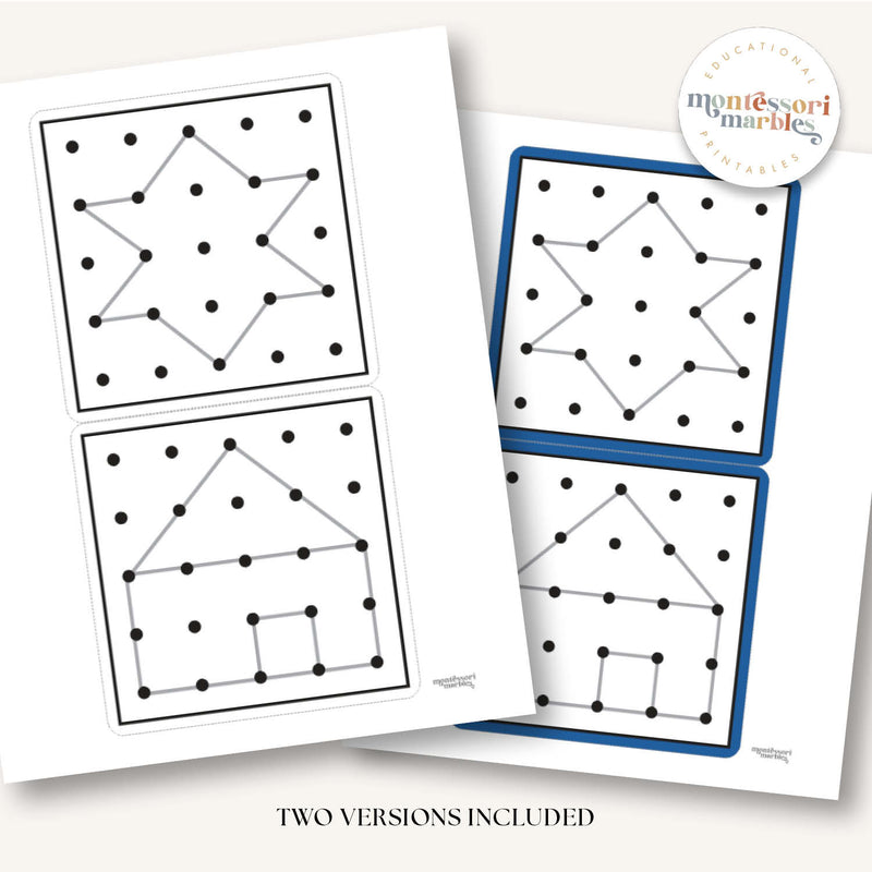 Geoboard Shapes Cards