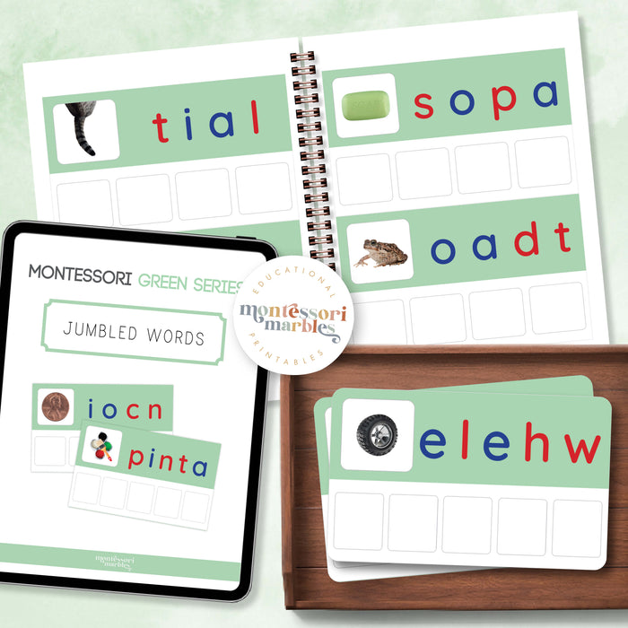 Montessori Green Series Jumbled Words
