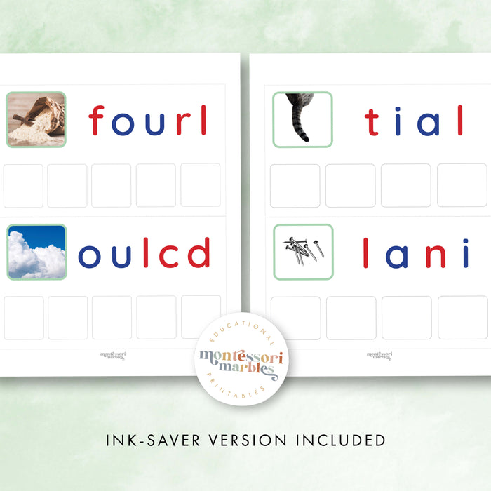 Montessori Green Series Jumbled Words
