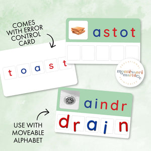 Montessori Green Series Jumbled Words