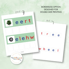 Load image into Gallery viewer, Montessori Green Series Jumbled Words
