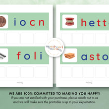 Load image into Gallery viewer, Montessori Green Series Jumbled Words
