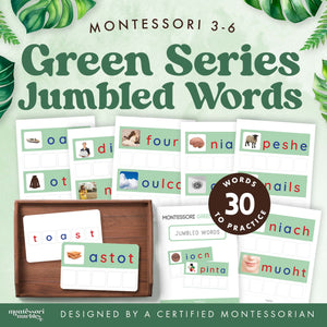 Montessori Green Series Jumbled Words