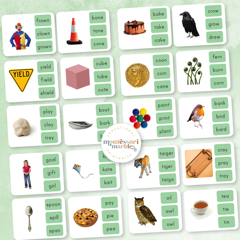 Montessori Green Series Name the Objects Phonograms