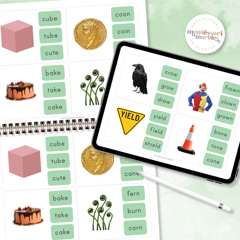 Montessori Green Series Name the Objects Phonograms