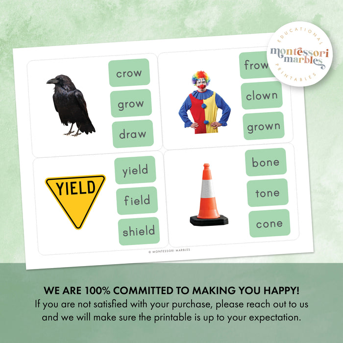 Montessori Green Series Name the Objects | Phonograms