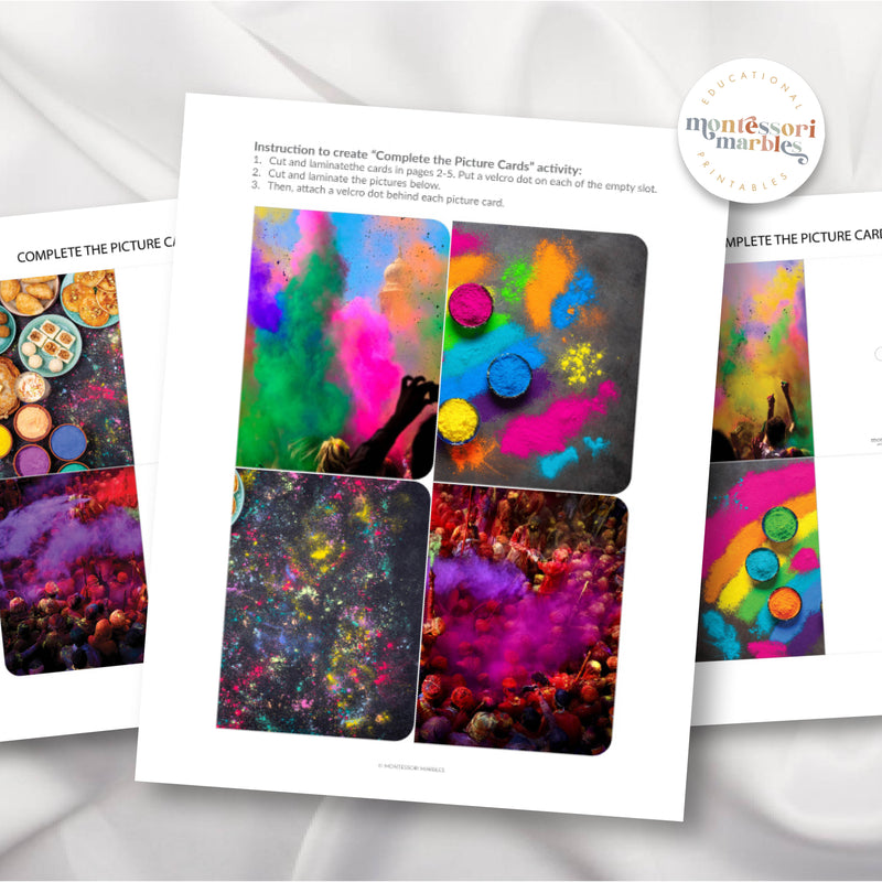 Holi Festival Complete the Pictures