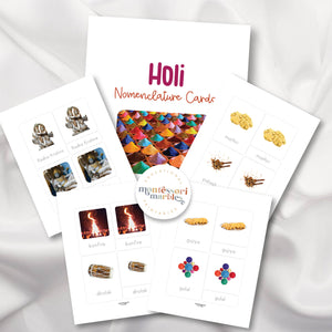 Holi Festival Nomenclature Cards