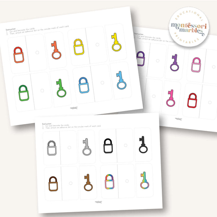 Keys & Locks Matching Cards