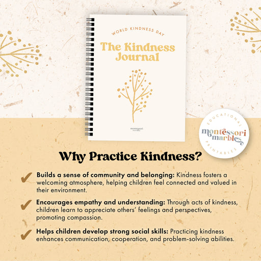 Montessori-Inspired Kindness Journal for Kids Ages 5-9