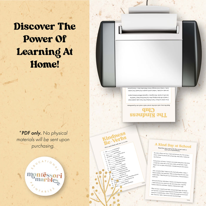 Kindness Verbs Worksheet