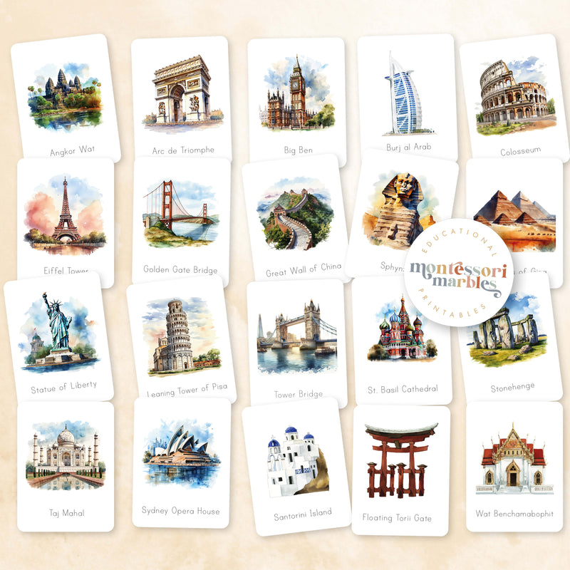 Landmarks Flash Cards
