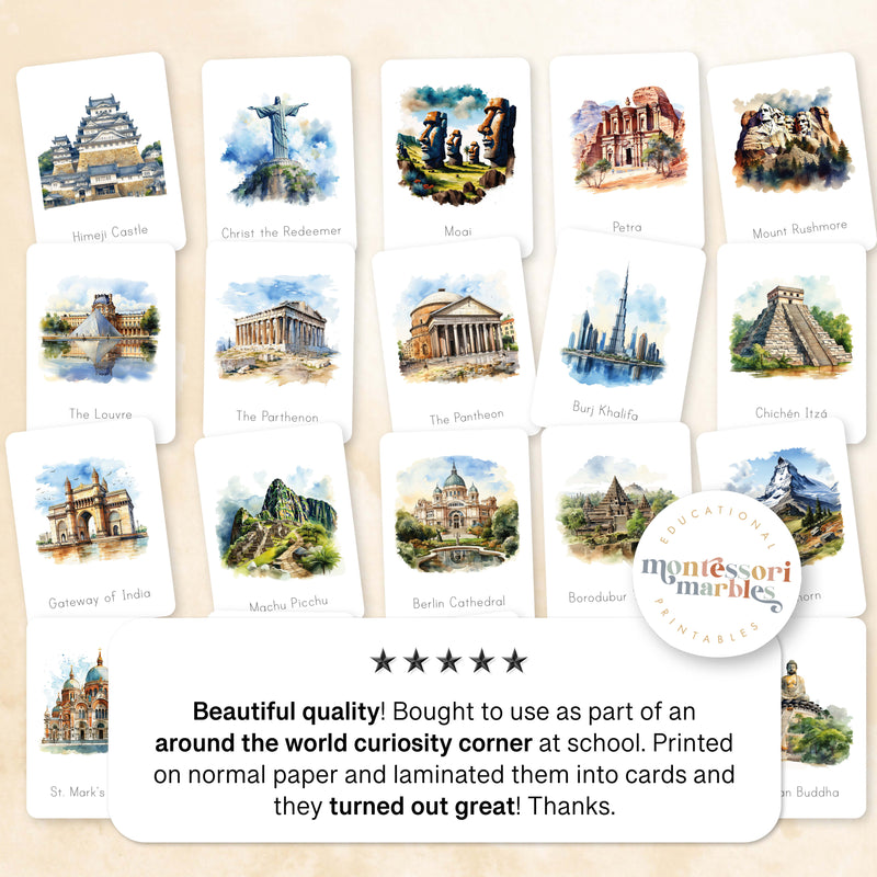 Landmarks Flash Cards