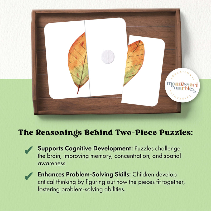 Leaves Two-Piece Puzzles